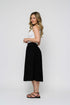 Lina-Stretch Eyelet Midi Skirt